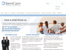 Tablet Screenshot of invocare.com.au